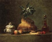 jean-Baptiste-Simeon Chardin The Brioche painting